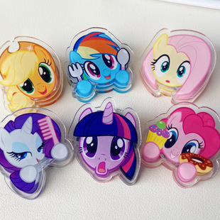 Pony Polly Acrylic Note Clip High Color Value Double-Sided Clip pp Clip ins Girl Student Multifunctional Folder