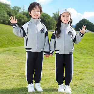 School Uniform suit Primary and Secondary School Students Summer Clothes Kindergarten Garden Clothes Sportswear College Style Children's Performance Clothes Spring and Autumn Class Clothes
