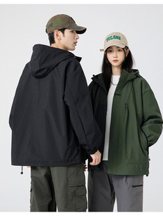 Jacket Men's Charge Clothes Spring and Autumn Men's Couple Outdoor Mountaineering Suit Loose Coat Hooded Simple Top