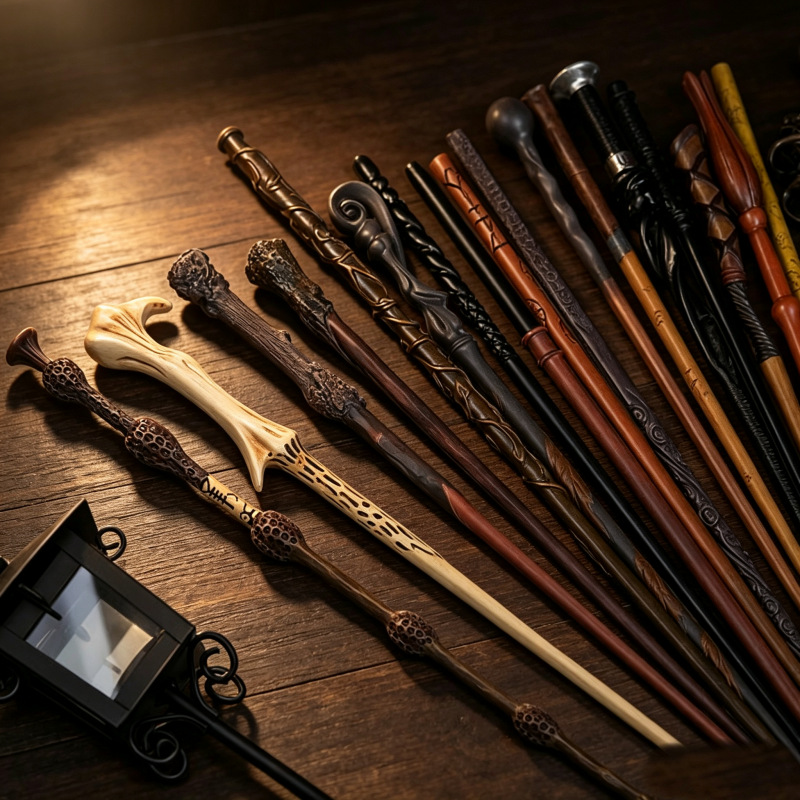 Cross-border Cosplay Metal Core Cane, Harry Voldemort Malfoy Magic Wand, Halloween Prop Gift