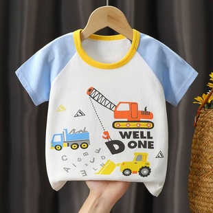 Children's T-shirt summer new boys clothes baby cartoon girls short sleeve Korean top children's clothing wholesale free shipping