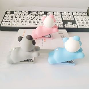 Space mask rabbit mini stapler detachable doll desktop ornaments children's student toys wholesale
