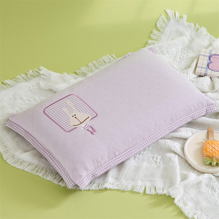 Factory wholesale buckwheat pillow cotton cartoon patch embroidery dopamine color children's dormitory buckwheat pillow