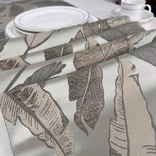 Cross-border Light Luxury Feather Table Runner High Precision Jacquard Coffee Table Tablecloth Nordic Table Mat Tablecloth Non-slip Tablecloth Long Table Runner