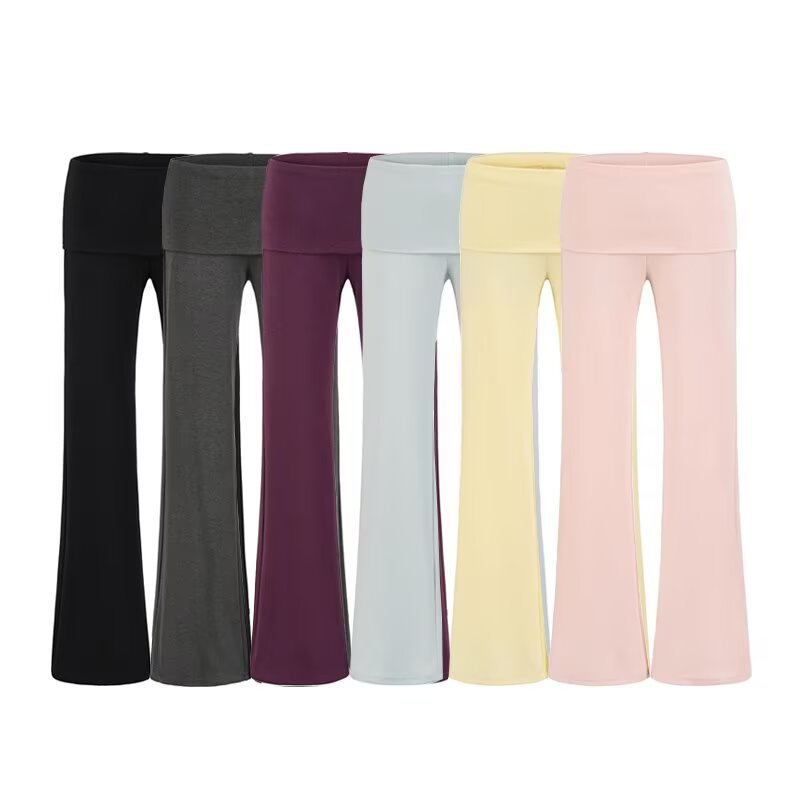 Ballet-style high-waisted flared pants for women, 2026 spring new high-waisted stretchy slim-fit yoga pants, flared long pants for women
