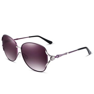 High-end color-changing sunglasses women's big face slimming driving special polarized glasses anti-ultraviolet sunglasses day and night dual-use