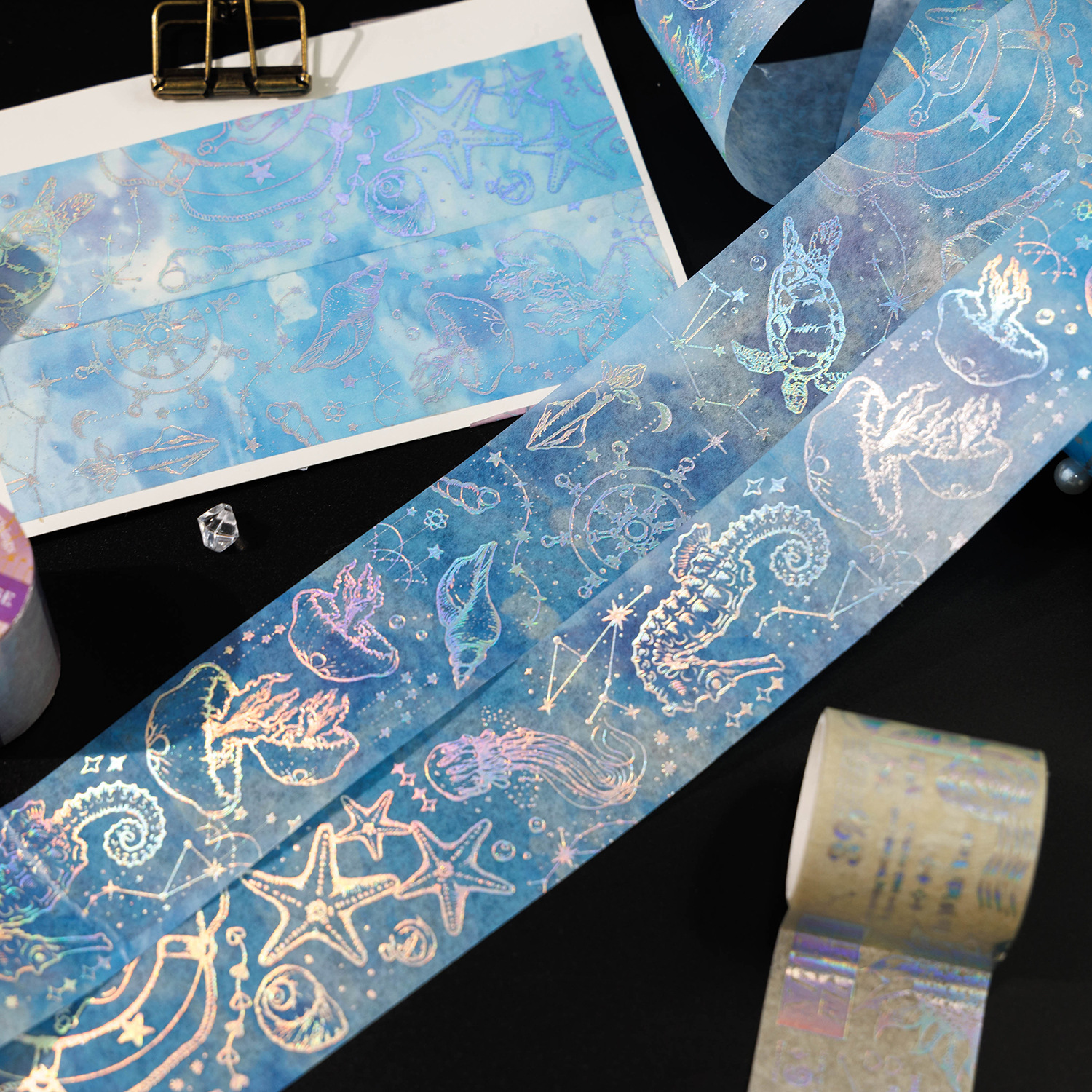 Ancient Forest Laser Bronzing Tape All Things Letter Series 4 Player Account DIY Decorative Material Tape
