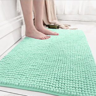 Chenille Short Hair Mat Creative Absorbent Anti-Slip Mat Household Door Mat Bedroom Bedside Carpet Living Room Door Safety