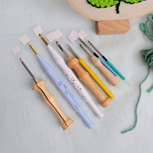 Poke Needle Poke Pen Деревянный игольчатый штифт Длинная нить Резьба Проволочная нить Инструмент Прошивная игольная нить