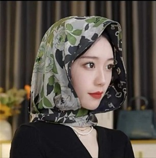 All-match Thin Ribbon Headscarf Hat Women's Hooded Scarf Spring and Summer Multi-functional Travel Sunscreen Shawl