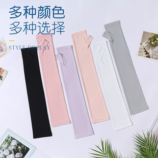 New Summer Half Finger Sun Protection Ice Sleeves Outdoor Driving Cycling Loose Arm Guard UV Protection Nylon Gloves Ice Sleeves