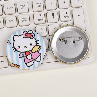 Kitty cat badge high color value fashion creative cute students yummy tinplate cartoon badge bag pendant