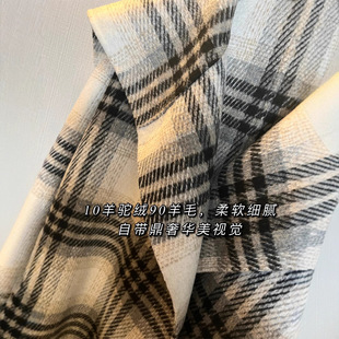 EI0106 high-end wool alpaca plaid double-sided woolen small Cape thickened overcoat coat for women