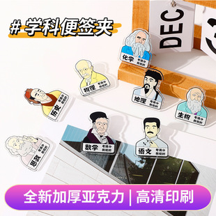 Wholesale Wen Chuang Chinese Mathematics English Test Side Angle Clip Every Test Must Be Passed Student Acrylic Clip Long Tail Clip