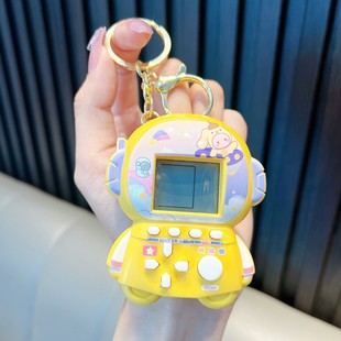 Genuine Sanrio Game Machine Keychain Tetris Toy Pendant Gob Machine School Bag Hanging Ornaments Wholesale