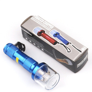 Aluminum Alloy Electric Metal Cigarette Grinder Cigarette Crusher Manual Flashlight Gift Box Grinder Can Be Shipped on Aliexpress