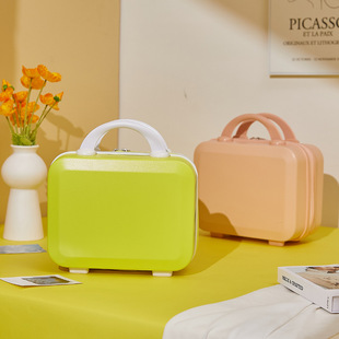 Cosmetic Bag large capacity Women's portable fashion cute mini travel 14-inch portable luggage cosmetic storage box