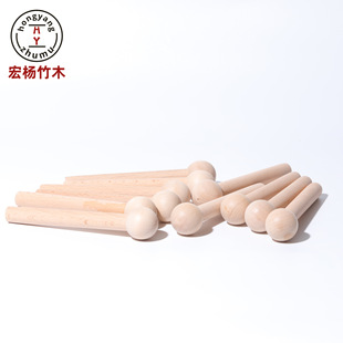 Factory in stock solid wood matchstick hole board accessories lotus wood beech round ball stick round wooden stick wooden matchstick