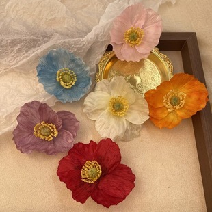 Flower Hairpin Side Clip Side Ear After Hairpin Women's 2025 New High-end Flower Artificial Flower Headwear Seaside Hair Accessories