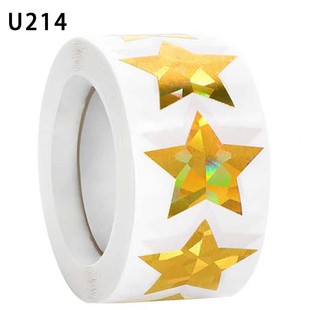 500/roll 2.5cm roll self-adhesive star sticker bonus chart decoration sticker label