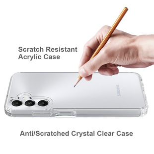Чехол для Samsung Galaxy S25 Ultra/S24/A15, прозрачный, антицарапинный, из ТПУ с акриловой покраской