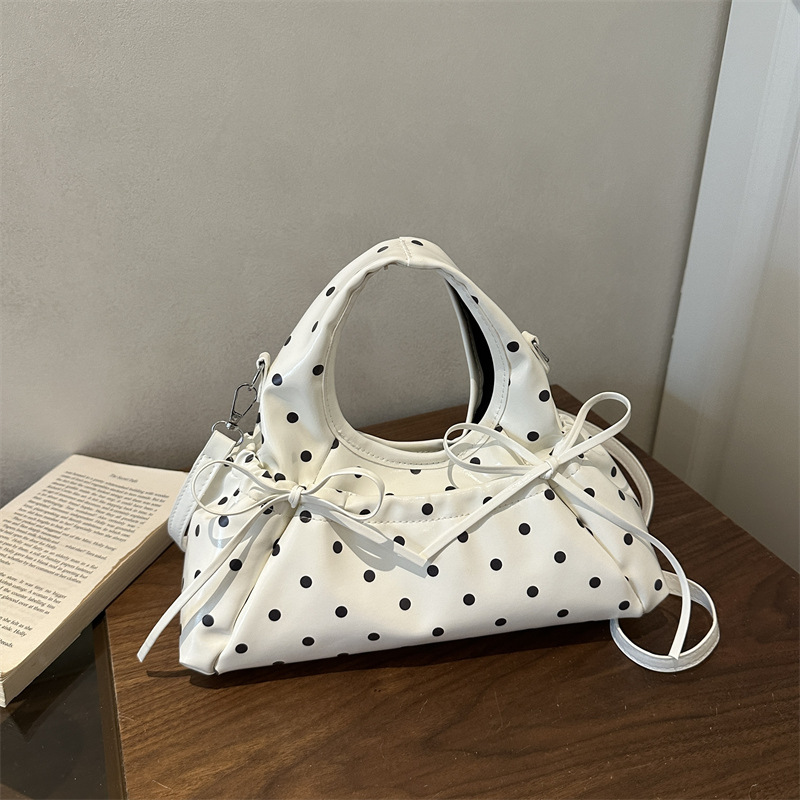 Cross-border 2026 Summer New Korean Ballet Style Bowknot Handbag, High-Value Light Luxury Shoulder and Crossbody Bag