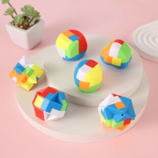 Kongming Lock Plastic Creative Group Disassembly and Reassembly Luban Lock Leisure Students Training Early Education Educational Children Assembled Toys