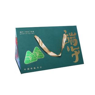 2025 New Dragon Boat Festival Zongzi Gift Box High-End Salted Duck Egg Gift Box Portable Creative Packaging Box Empty Box