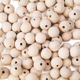 Lotus Bead Log Color 6mm-40mm Solid Wooden Ball Handstring Necklace Accessories Handmade DIY Toy Accessories