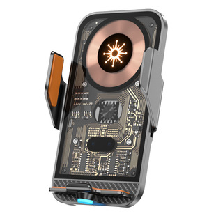 New car wireless charger transparent wind automatic opening and closing 15W mobile phone wireless fast charging car navigation bracket