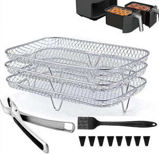 Air Fryer Double Pot Accessories DZ201 Oven 3-Layer Baking Net Instant Stacked Net