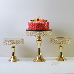 European-style crystal cake stand wedding dessert table decoration bakery decoration display stand birthday party cake plate