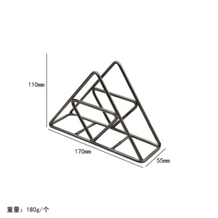 Creative paper towel holder wrought iron metal vertical napkin holder triangle napkin holder cafe hotel tissue storage rack