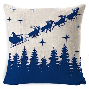 87N Amazon Christmas новый стиль дома супер мягкие льняные подушки чехлы 2024 рождественские наволочки
