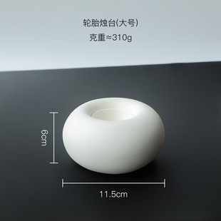 Retro artistic creative modern simple plain burning ceramic candle holder wedding table romantic atmosphere decoration