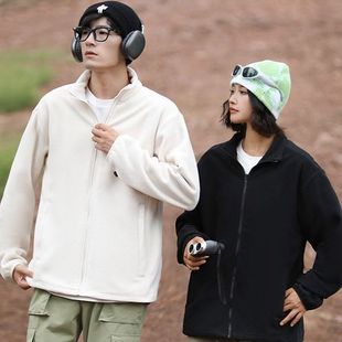 Outdoor Sports Fleece Clothes Women's Windproof Fleece Liner Jacket Men's Autumn and Winter Warm Thickened Couple's Jacket