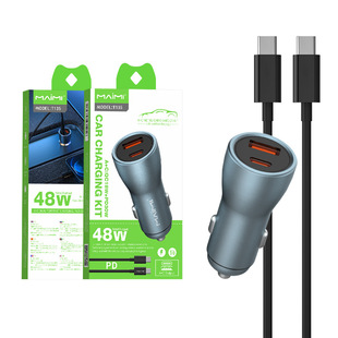 Автомобильное зарядное устройство Mai Mi T135 2-в-1 USB-C двойное прикуриватель Автомобильные аксессуары PD48W комплект быстрой зарядки