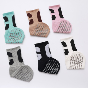 lulu professional non-slip yoga socks children large c letter calf socks indoor fitness dance pilates sports socks