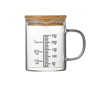 High borosilicate glass measuring cup baking glass with scale cup milk juice measuring cup transparent glass cup