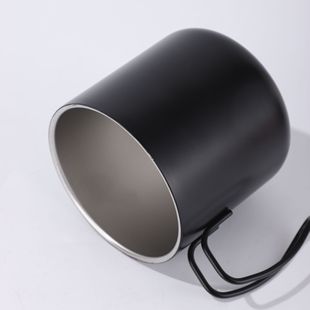 Creative European and American simple mug with lid foreign trade hot coffee cup heat insulation cold steel wire handle cup