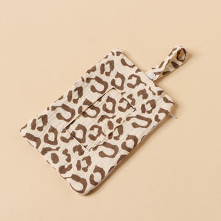 Baby Bed Wipes Storage Hanging Bag Double-layer Cotton Crepe Baby Bedside Tissue Storage Bag Hanging Zipper Hanging Bag