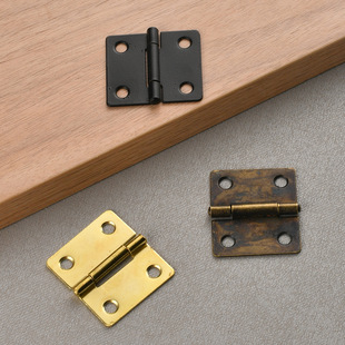 Jingmao hardware new Chinese 4-hole eye antique wooden box gift box flat hinge packaging accessories 38*34mm