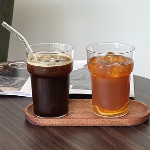 Thin and Simple Iced American Coffee Cup Lemon Drink Cup Creative Stackable Glass Drinking Cup Milk Tea Cup