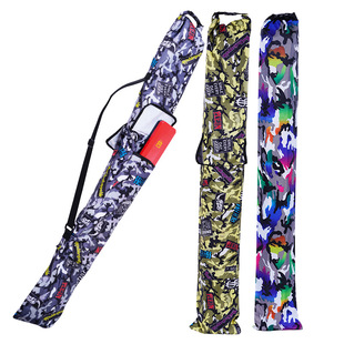 Fishing umbrella bag folding fishing rod bag fishing gear fishing rod Oxford cloth storage bag with side pocket fishing gear accessories storage bag
