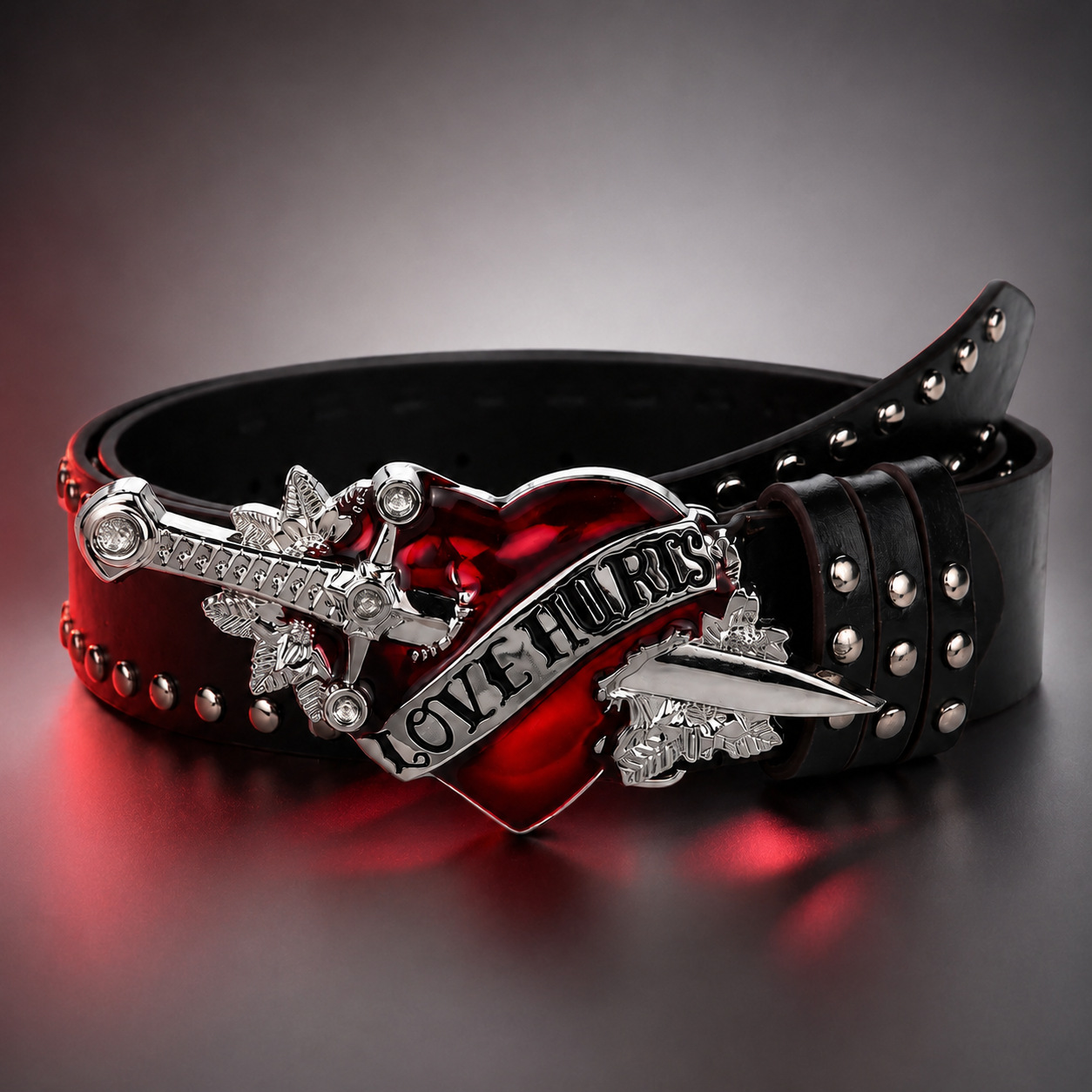 Factory Source Y2 Style Rivet Belt Unisex Ins Style Punk Motorcycle Belt Trendy Dark Style Belt