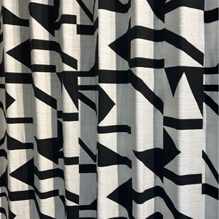 Wide Geometric Pattern Double-sided Yarn-dyed Jacquard Fabric Black and White Geometric Pillow Cloth