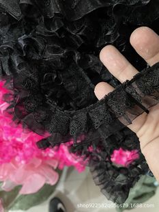 2.5cm снежная марля кружева цветные двойные плиссированные куклы diy одежда украшения игрушки юбка со скидкой кружева