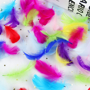 Wholesale DIY handmade color small feather goose feather gift box wave ball filling earring accessories dream catcher accessories