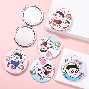Folding Double-sided Mirror Cosmetic Mirror Portable Portable Mirror Cute Mini Small Mirror Student Makeup Small Round Mirror