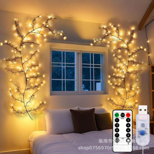 Factory LED simulation tree branch lamp wall decoration atmosphere lamp room living room colored lamp vine lamp bendable lamp string